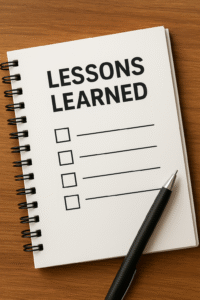 Notebook with checklist representing parenting lessons from autism books and a father’s journey raising his autistic son.