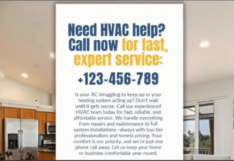 Mobile-responsive HVAC website template with optimized emergency call buttons for Astoria.